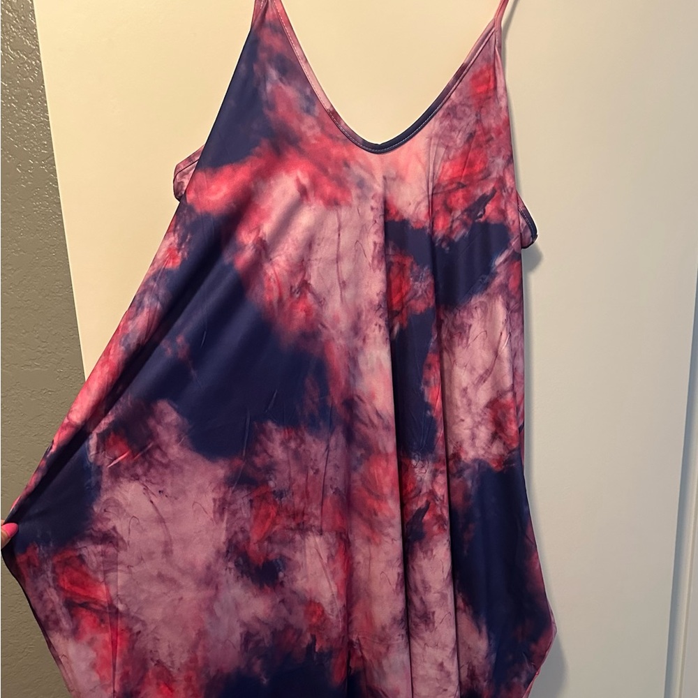 Elegant Tie-Dye Women's Maxi Dress